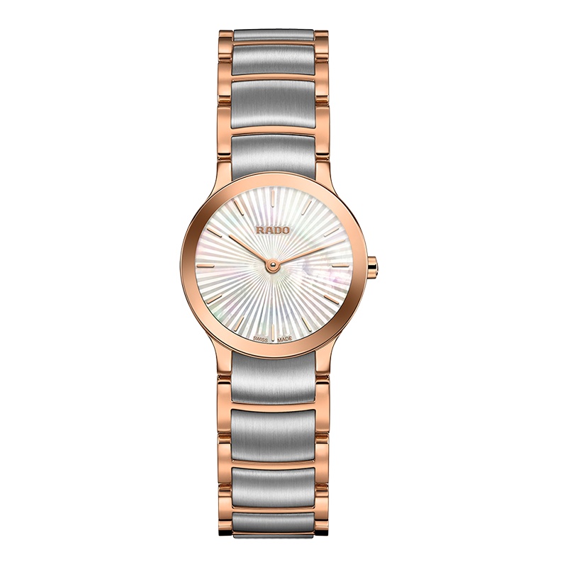 雷达(RADO)瑞士手表 晶萃系列商务优雅款 石英女表 23mm盘 钢带