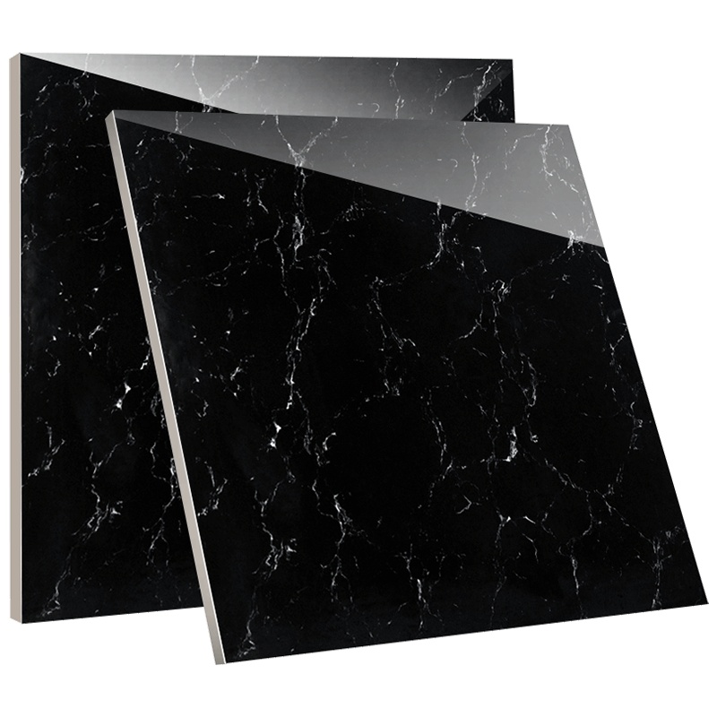 鹰牌瓷砖 全抛釉瓷砖 客厅防滑地板砖 玻化砖 卧室瓷砖 黑金花