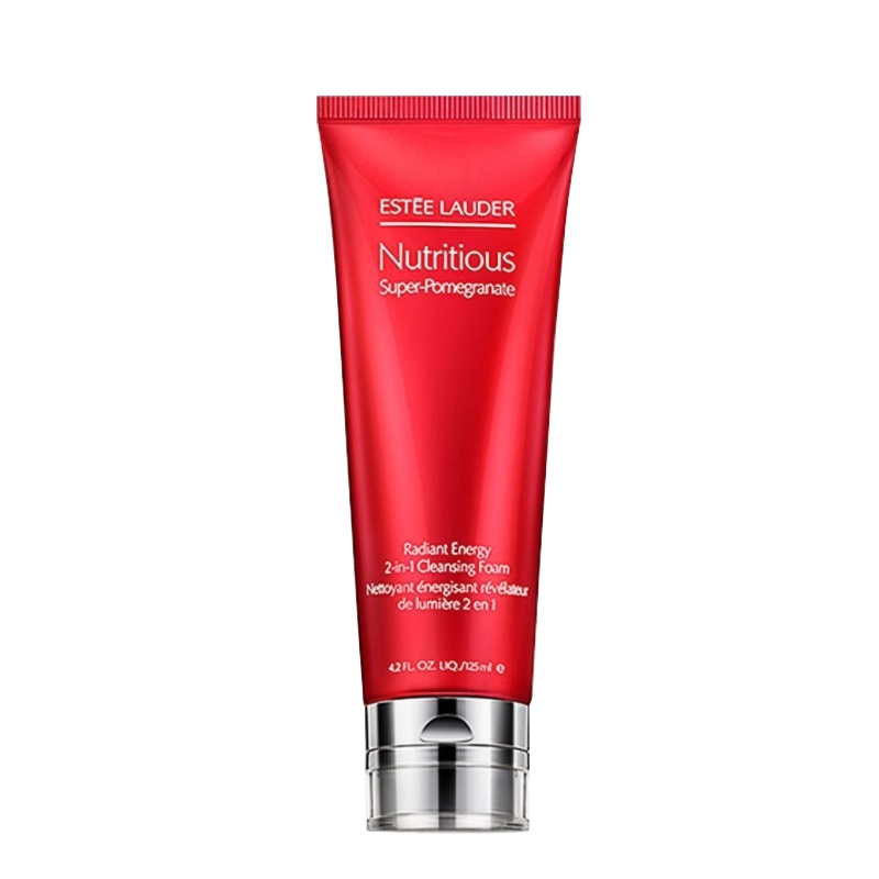 雅诗兰黛鲜活亮采红石榴二合一洁面乳125ml 清洁面膜两用 净澈毛孔 深层排浊