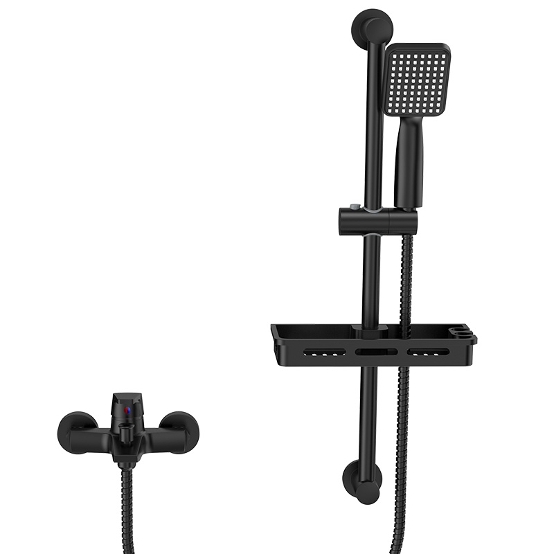 法恩莎(FAENZA)卫浴淋浴简易淋浴花洒套装铜质卫生间淋雨手持喷头全铜挂墙式 带杆简易花洒