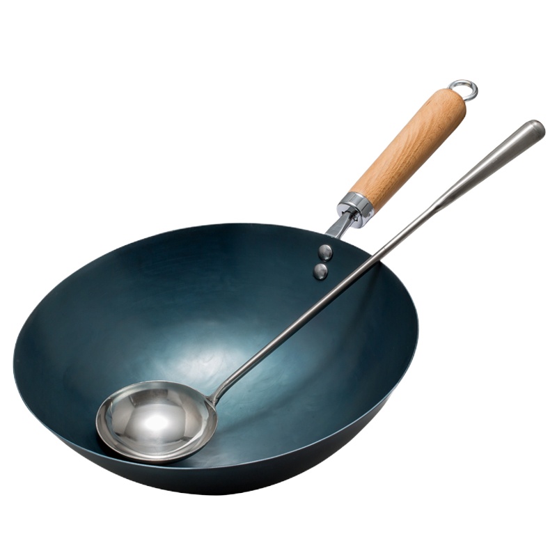 小海牛不锈钢炒勺厨师勺加厚长柄炒菜勺子粥勺水勺