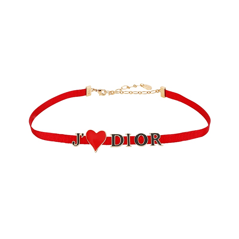 Dior新款项链女款J'Adior系列红色罗缎锁骨项链时尚项饰