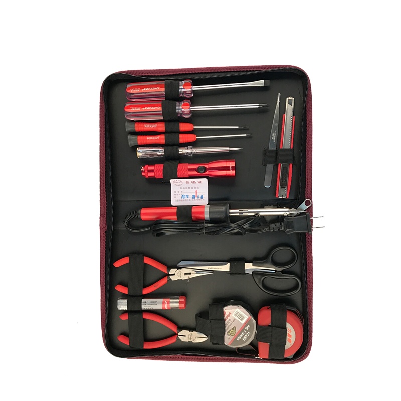 力易得(ENDURA) 15件套电子维修组套 维修组套 手动工具组套 五金工具箱 货号E1126