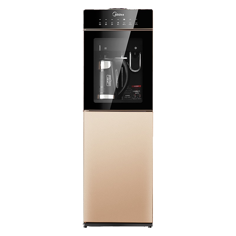 美的(Midea)立式饮水机MYR827S-W柜式家用双门温热型饮水机 童锁键