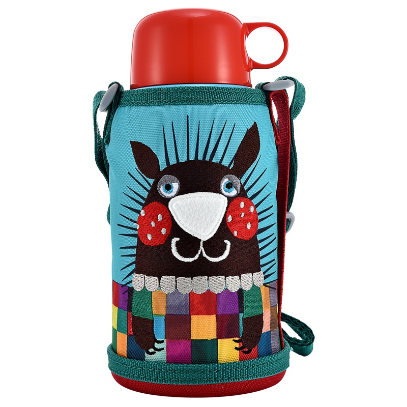 虎牌儿童保温杯带吸管宝宝喝水杯子幼儿园水壶 小针鼹 MBR-S06G-A600ML