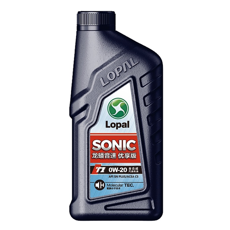 龙蟠全合成机油SONIC T1 0W-20 1L SN PLUS级别    新旧包装随机发