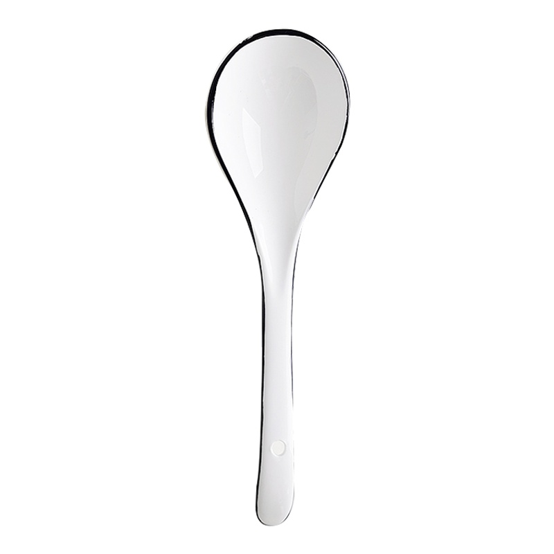 锐旭 家用汤勺 陶瓷小白勺纯白色汤匙调味婴儿调羹 咖啡汤匙陶瓷小匙子家居日用