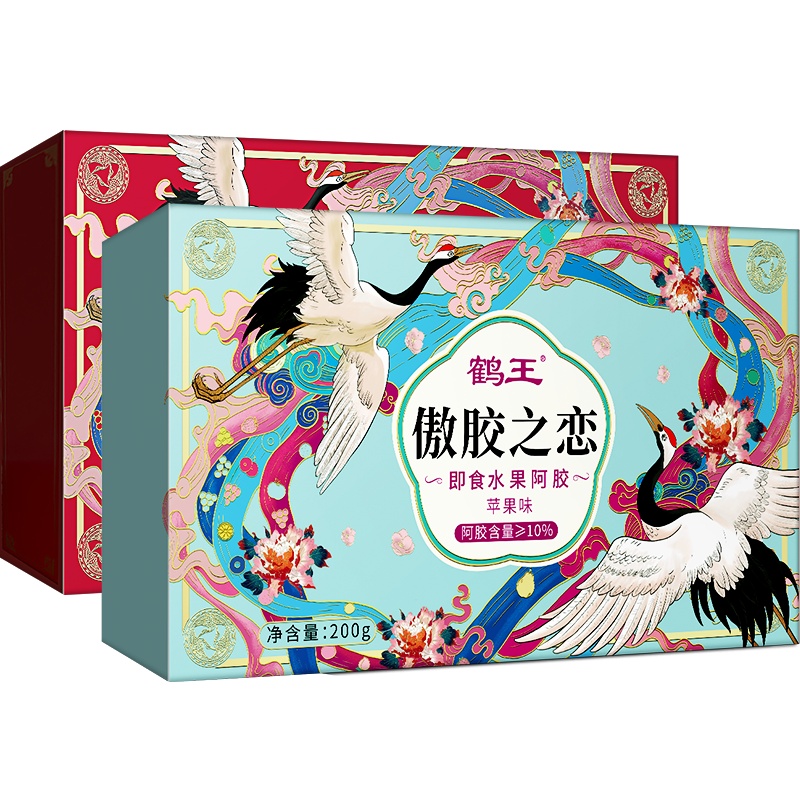 鹤王水果阿胶糕傲娇之恋双口味草莓味和苹果味阿胶固元糕阿胶膏方