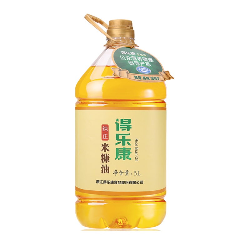 得乐康5L纯正米糠油稻米油食用油粮油大桶装植物油