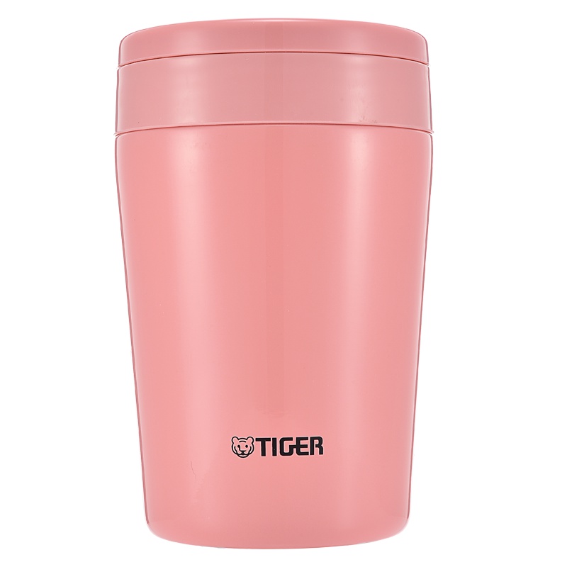 虎牌(Tiger)不锈钢保温杯大口汤粥杯焖烧杯MCL-A38C-PC粉色380ml