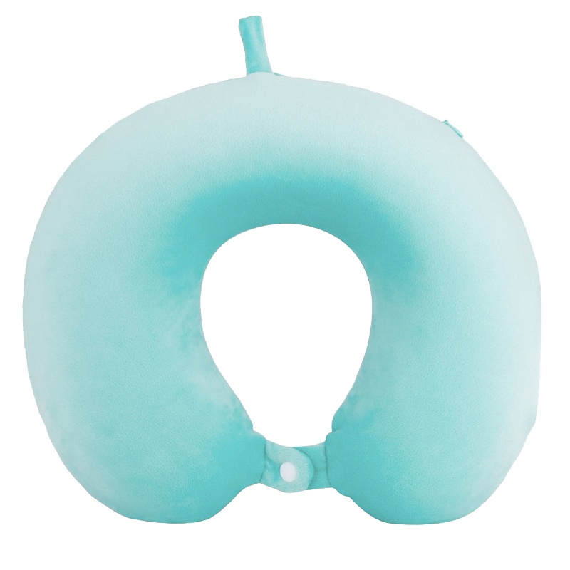 名创优品(miniso) 记忆棉U型午睡回弹拆洗创意玩偶 [绿色]