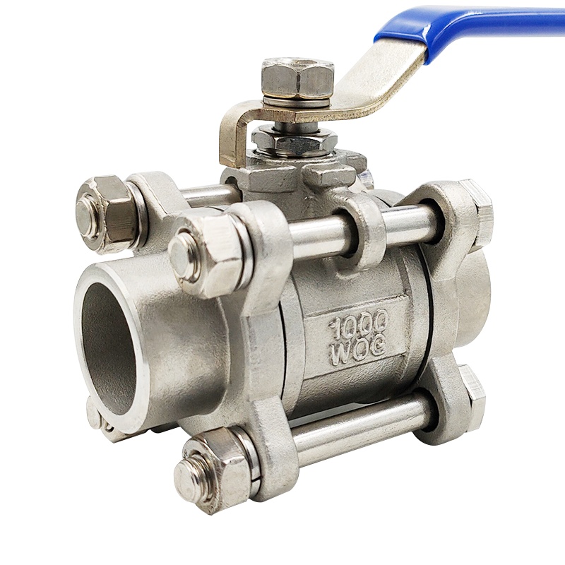 海斯迪克 gnjz-2042 三片式焊接球阀304不锈钢 三片式全焊接球阀 4分6分1寸球阀 DN25