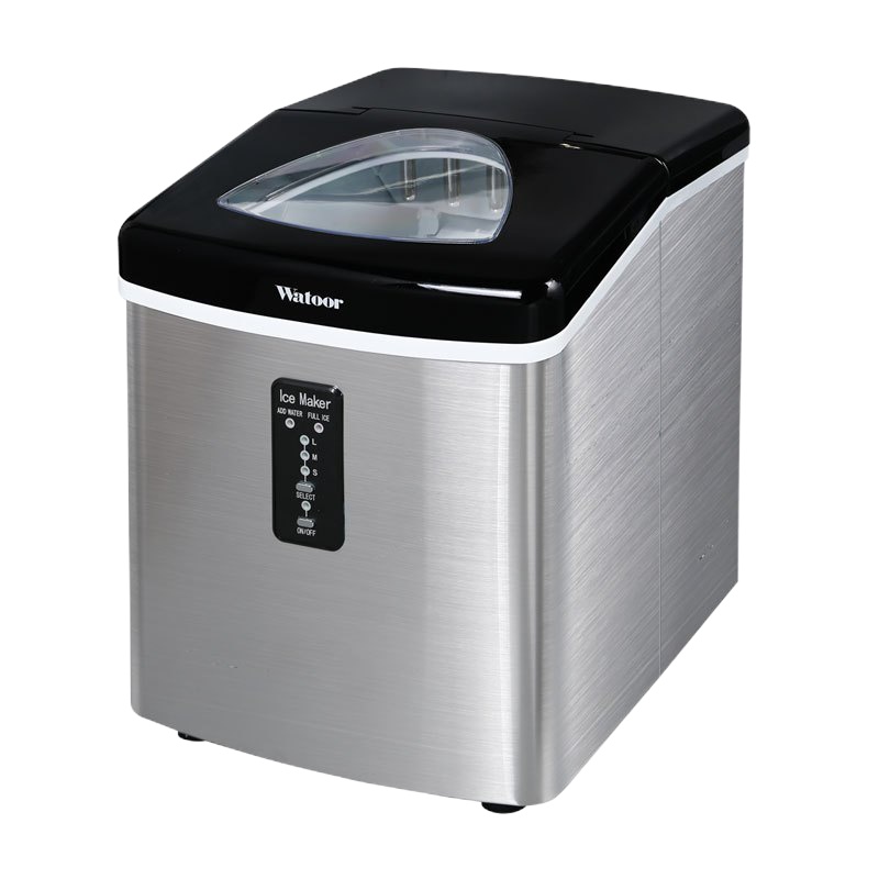 小型制冰机18kg迷你小型商用家用制冰机圆冰奶茶店冷饮店小制冰机（银色）WZB-18S 1个