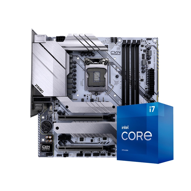 七彩虹CVN Z590M GAMING FROZEN V20+Intel i7-11700 CPU主板套装