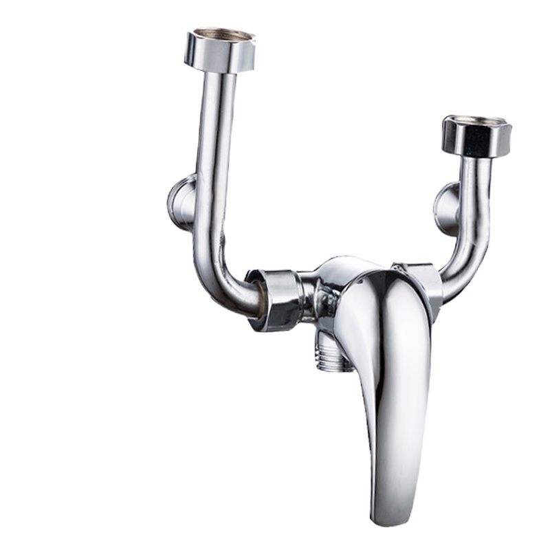 迪尔全铜电热水器明装混水阀U型混合阀冷热淋浴开关龙头 全铜U型混水阀+生料带