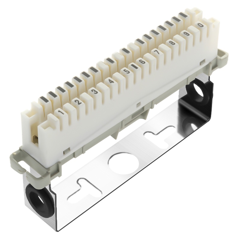 博扬 VDF电话配线架 10对/10回路语音通信科隆架 一位支架含1条科隆模块 BY-VDF-Z10