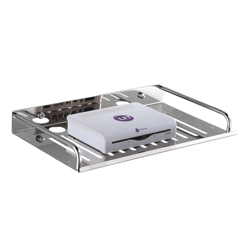 机顶盒架子 壁挂不锈钢置物架无线路由器支架多功能收纳架不锈钢机顶盒架