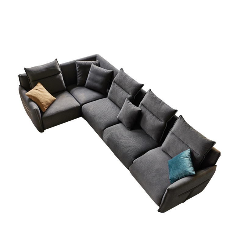 恒享家 沙发 北欧风格羽绒布艺沙发组合简约现代小户型客厅套装家具整装可拆洗 SF032