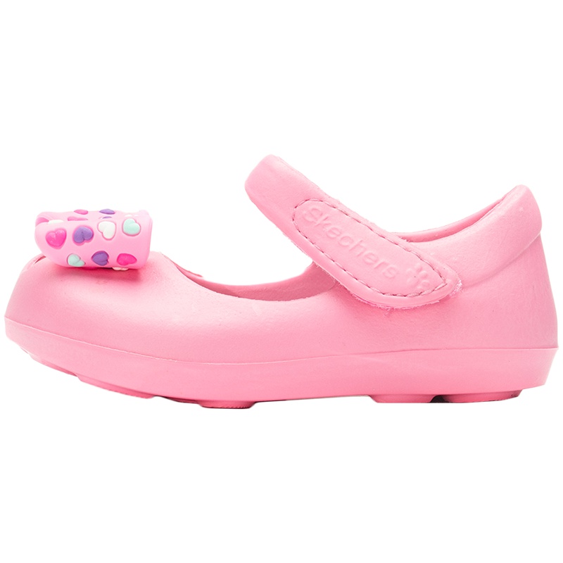 斯凯奇女小童凉鞋时尚蝴蝶结低帮魔术贴休闲运动鞋86946N/P NK