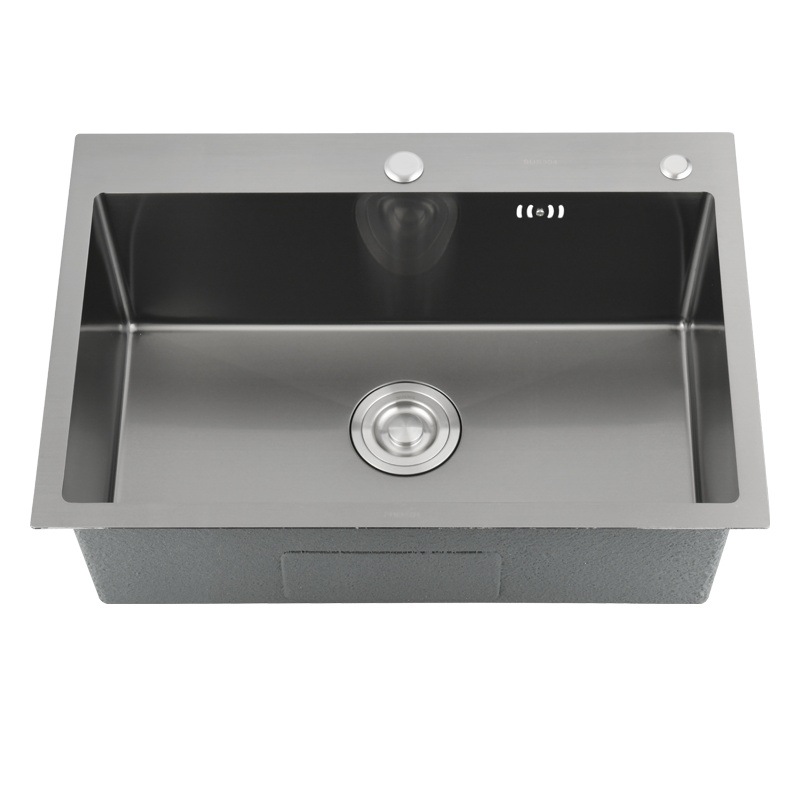 法恩莎厨房水槽家用纳米水槽单槽大容量洗菜盆洗碗盆耐用防刮花水槽