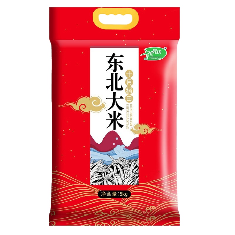 PY十月稻田 东北大米5kg（甄选黑龙江寒地水稻品种、米油亮有光泽、熟饭香味醇厚、清甜绵软）.