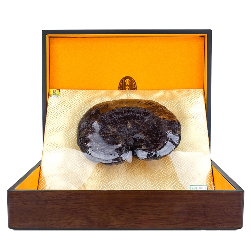 雷允上 原只灵芝100克 整枝灵芝 赤灵芝 礼盒装 整朵林芝泡水泡酒煲汤