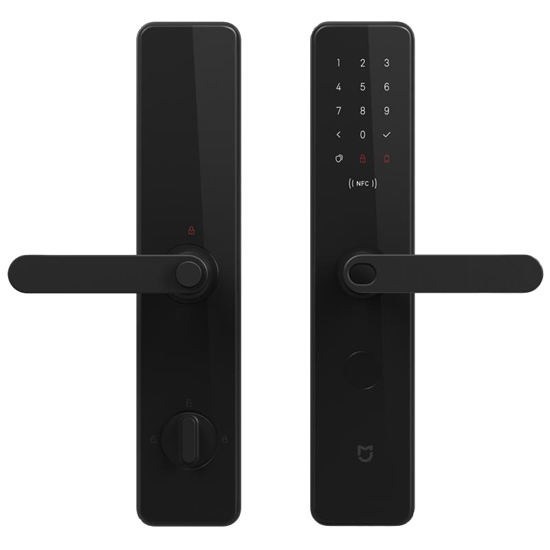 小米米家智能门锁标准锁体黑色米家指纹密码锁活体指纹识别电子家用室内防盗门手机NFC操控
