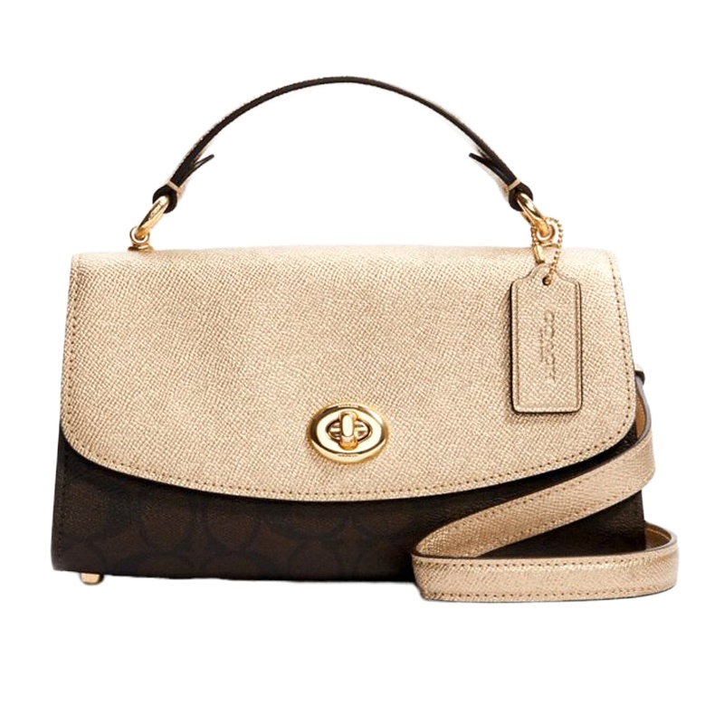 Coach 蔻驰 女士拼色PVC配皮单肩包 C1441IMS5V