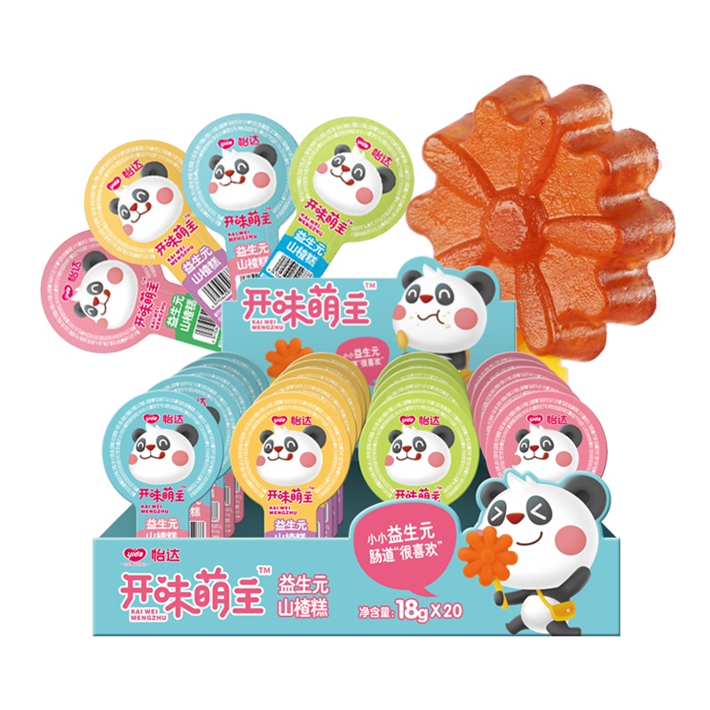 怡达开味盟主蜜饯果脯益生元山楂糕棒棒糖18g*20支/盒