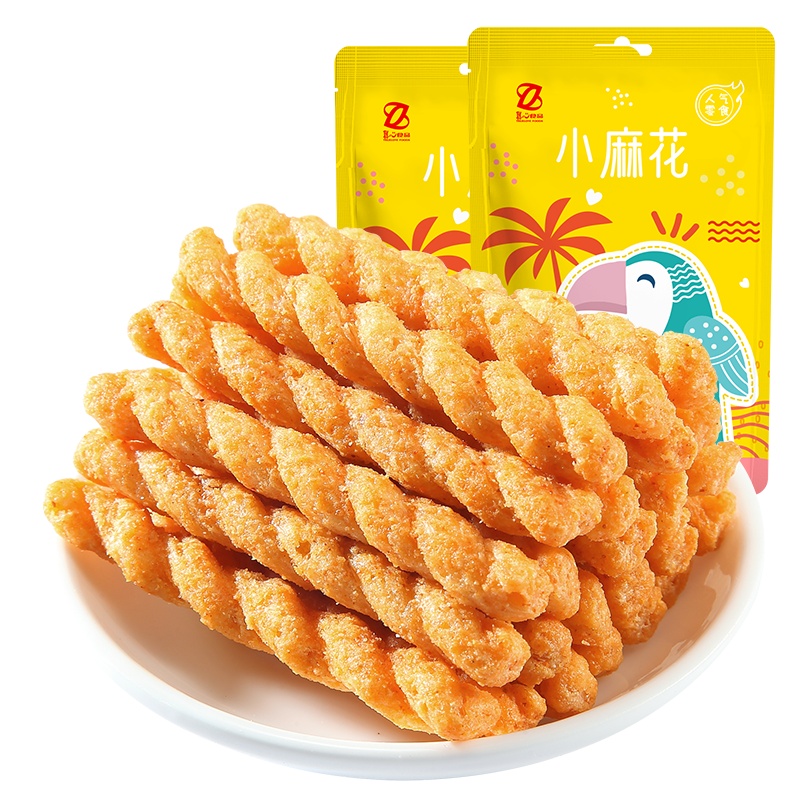 真心手工小麻花100g 袋装夜宵充饥休闲食品整箱解馋好吃零食小吃XM