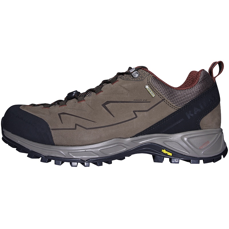 凯乐石登山徒步鞋 男低帮GTX防水抓地V底牛皮真皮徒步鞋