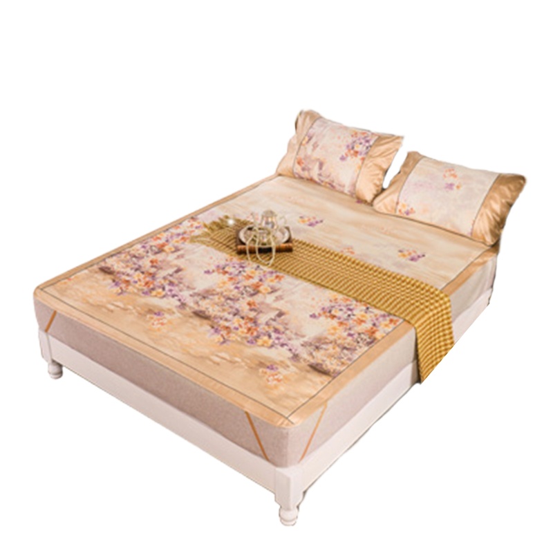 吉祥三宝梦幻印象冰丝凉席三件套1.5米床