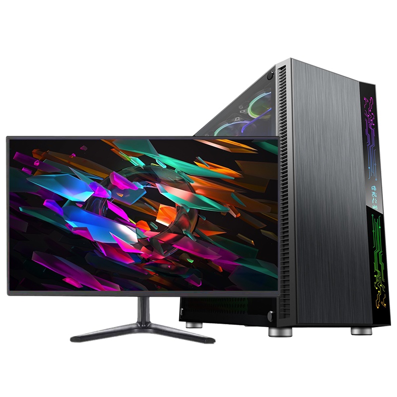 世纪之星 酷睿i5四核/GTX1050 D5独显/8GB内存/256GB固态 SSD 家用办公 游戏电脑 台式机 台式电脑 DIY组装机 组装电脑+19英寸直面屏显示器全套