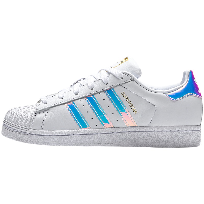 adidas阿迪达斯三叶草女鞋SUPERSTAR运动鞋镭射贝壳头休闲板鞋小白鞋EG2919