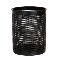 [精选]得力Deli909 文具金属网纹圆形笔筒笔篓收纳筒学生笔筒学生笔篓