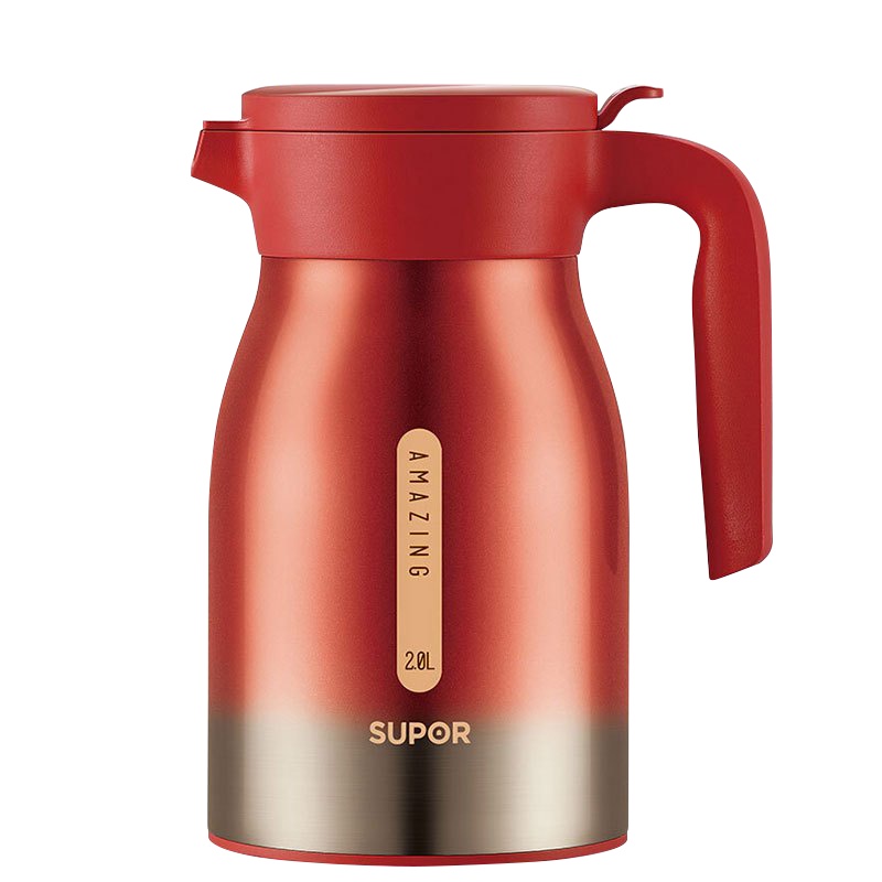 苏泊尔(SUPOR)极光保温壶KC23BW1真空保温水壶304不锈钢家用保温瓶热水瓶欧式大容量暖壶2.3L家用壶保温壶