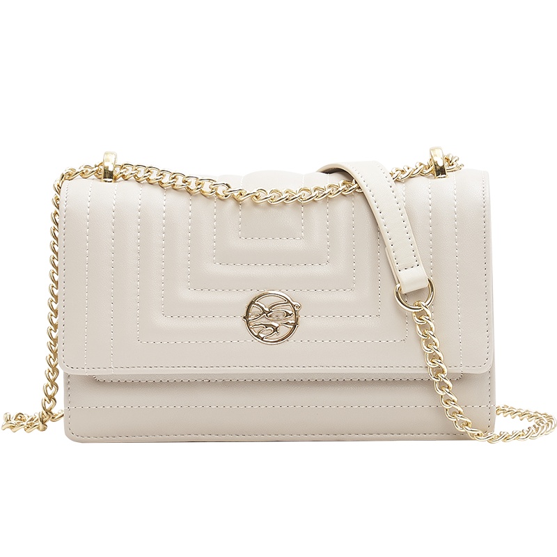 爱华仕女包包2021新款潮真皮手提包斜挎包链条包百搭单肩小方包