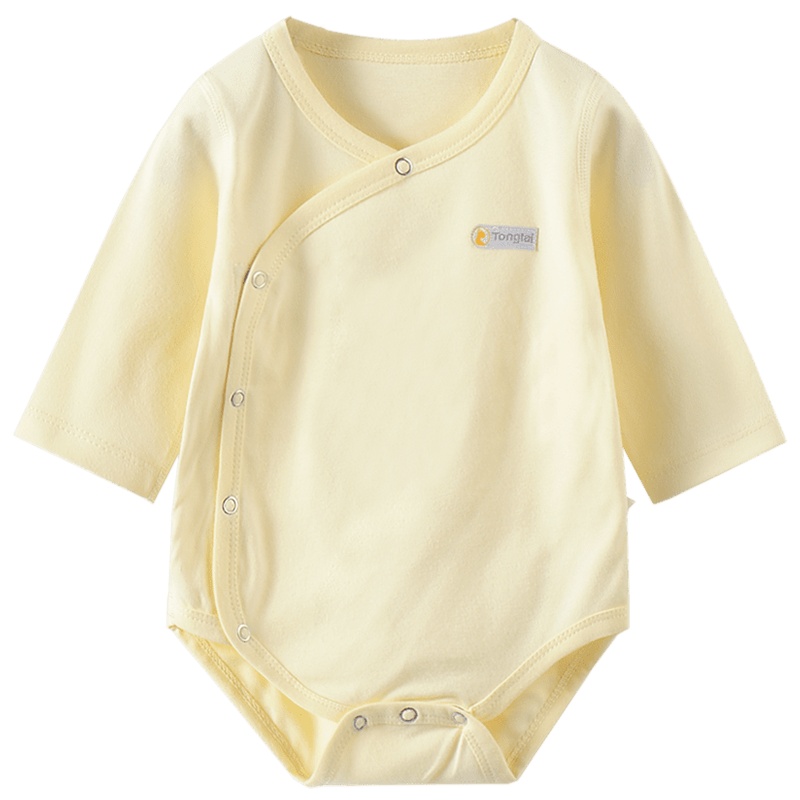 童泰(TONGTAI)四季婴儿衣服0-18月新生儿纯棉偏开包屁衣宝宝爬服