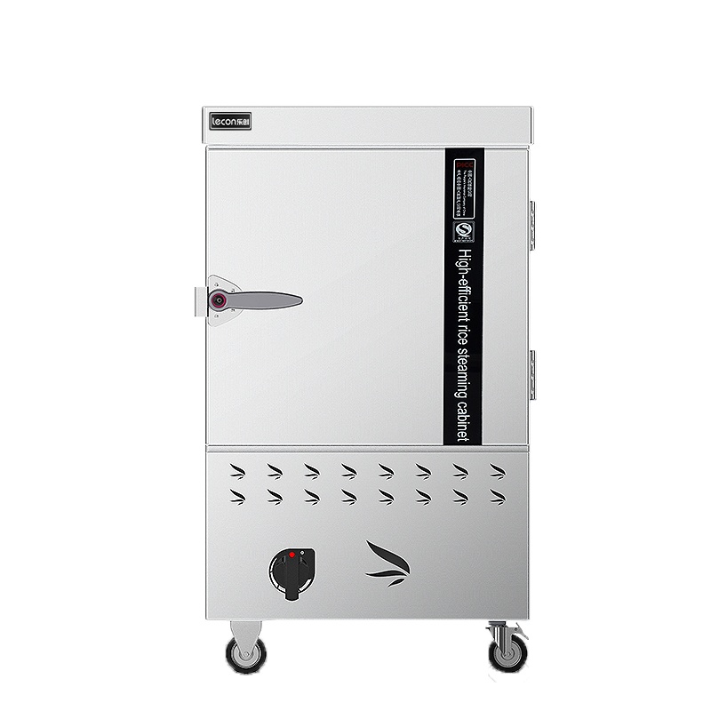 乐创 (lecon)商用燃气蒸饭柜 学校企业食堂酒店蒸馒头蒸包机 6盘 LC-J-RZG06