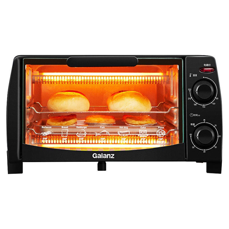 格兰仕(Galanz)电烤箱KS10Y 10升迷你烤箱 家用多功能 双层烤位 230度温控 易清洁镀锌内胆