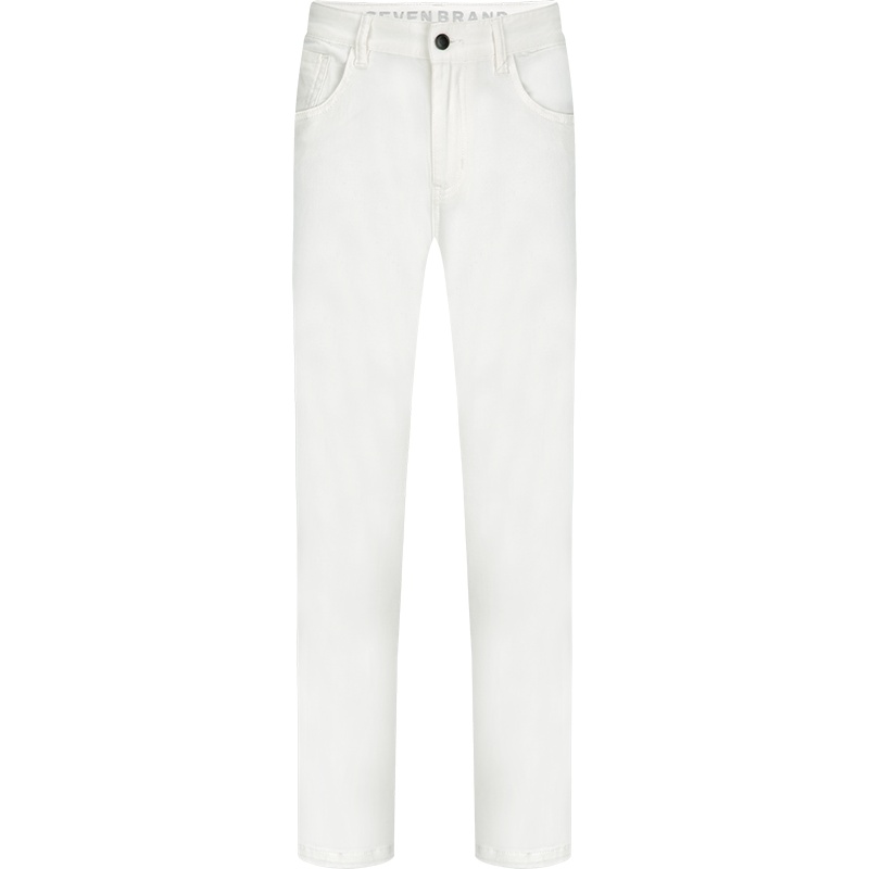 柒牌SEVEN男装2020春季牛仔裤休闲潮流白色直筒裤修身显瘦微弹男士长裤