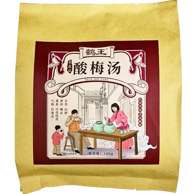 鹤王正宗老北京酸梅汤原材料包 梅干自制桂花酸梅汁果汁粉乌梅汤