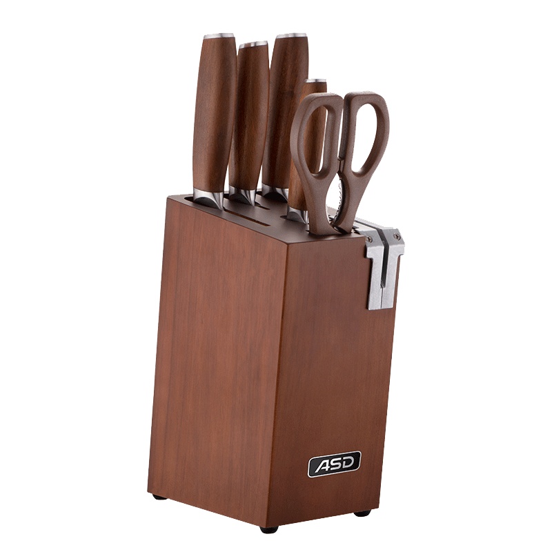 爱仕达家用套刀厨房刀具套装切肉菜刀不锈钢七件套组合水果刀全套RDG07W2WG