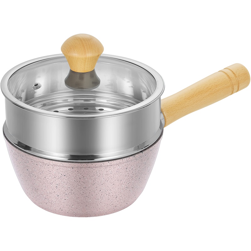 炊大皇宝宝婴儿辅食锅热奶锅泡面煮奶小锅铝合金不粘电磁炉通用奶锅