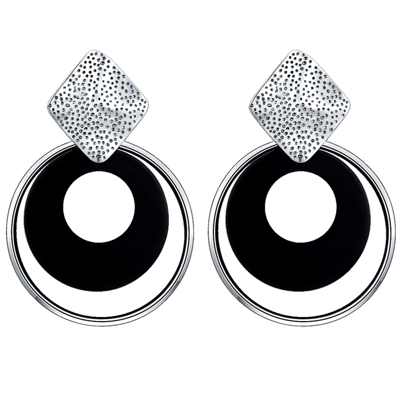 佰色传情大牌圆脸适合夸张耳环女纯银个性耳钉气质简约冷淡风耳饰