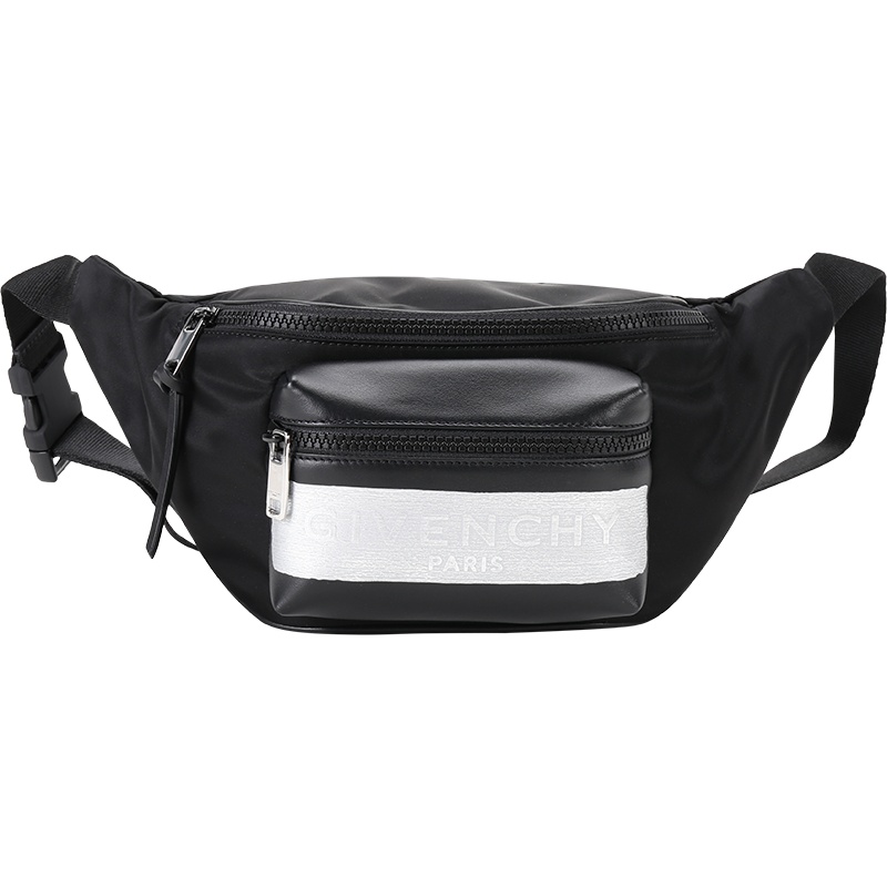 GIVENCHY 纪梵希 男士 织物配皮胸包斜挎包腰包 BK5037K11K