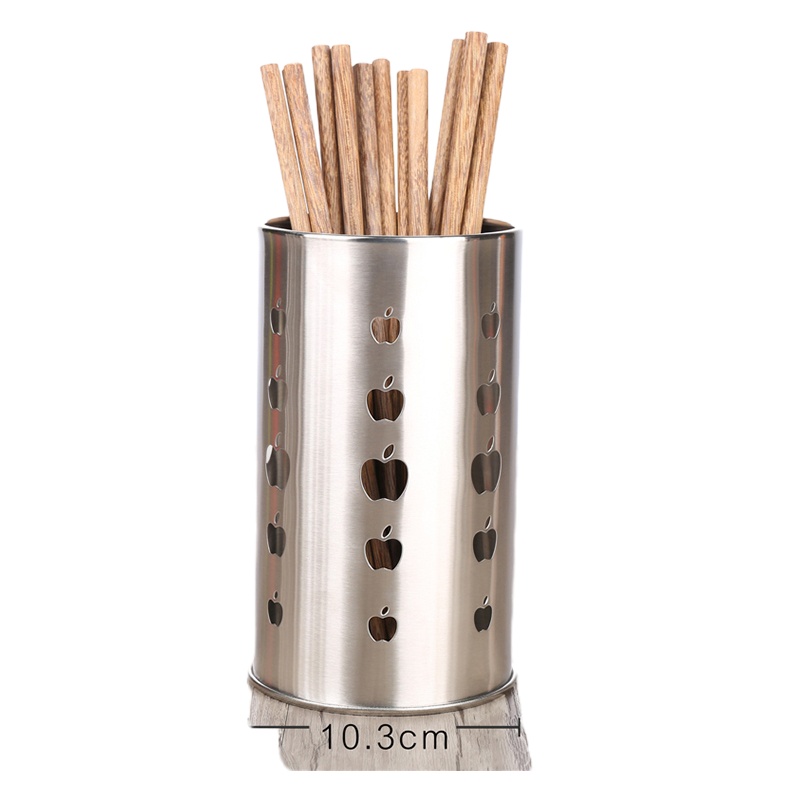 今创(jinchuang) 不锈钢筷子筒简约家用商用可沥水带孔筷子筒架厨房用品收纳放筷子盒勺筷筒置物架沥水架