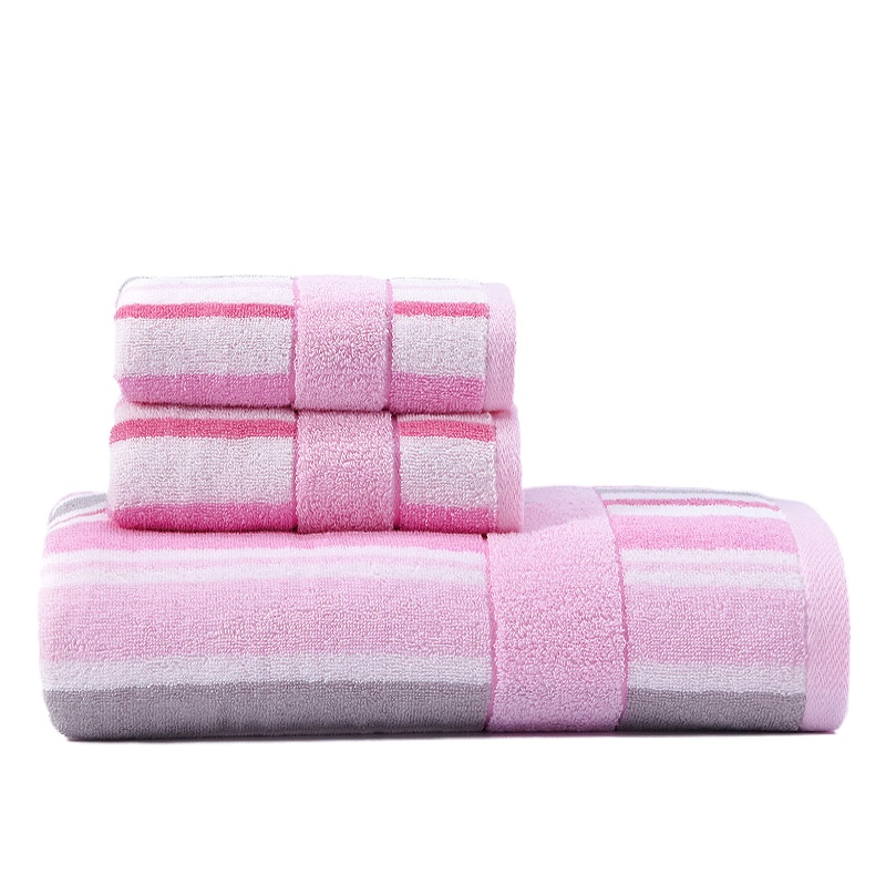 洁丽雅（Grace）毛巾家纺 套装(浴巾+2毛巾)