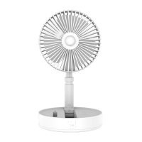 宝家丽(bobbot)电风扇 落地扇电扇空气循环扇塔扇家用落地桌面伸缩折叠充电小风扇 USB无线户外便携折叠3叶电风扇