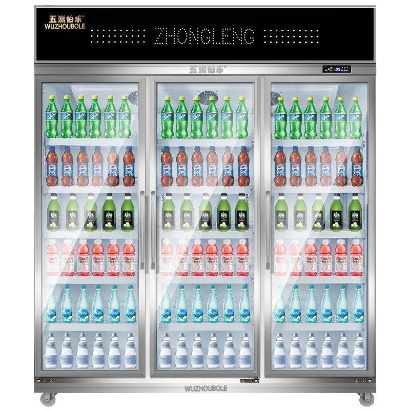 五洲伯乐(WUZHOUBOLE)LC-1288 1350升 商用展示柜 铜管 冷藏饮料柜 风冷无霜 侧开门 冷柜 保鲜柜